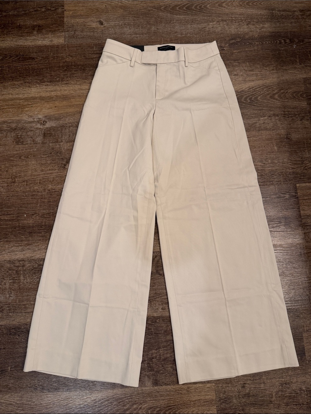 Banana Republic Cream Wide-Leg Trousers